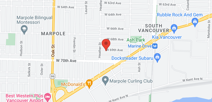 map of 770 W 69TH AVENUE